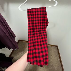 Old Navy Red Plaid Christmas Leggings Plus Size 3X